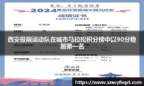西安极限运动队在城市马拉松积分榜中以90分稳居第一名